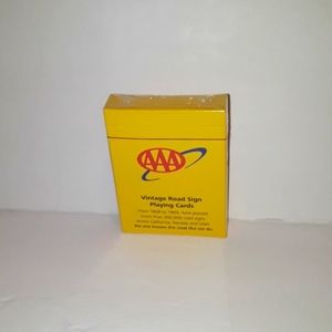 NEW RARE AAA DECK OF VTG ROAD SIGN PLAYING CARDS